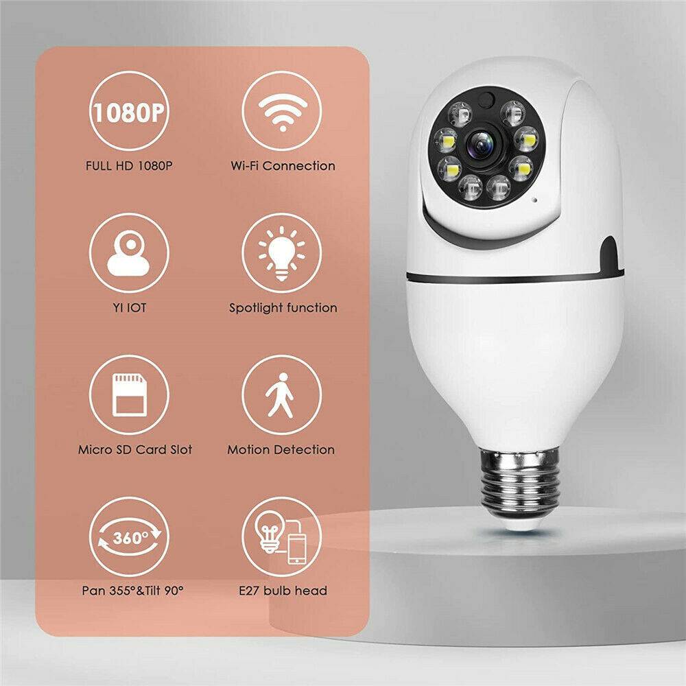 HomeSentinel™ 360° Smart Bulb Security Camera