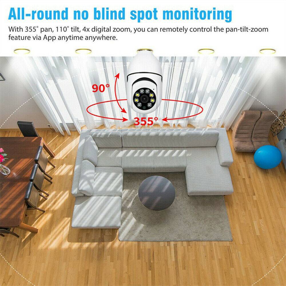 HomeSentinel™ 360° Smart Bulb Security Camera