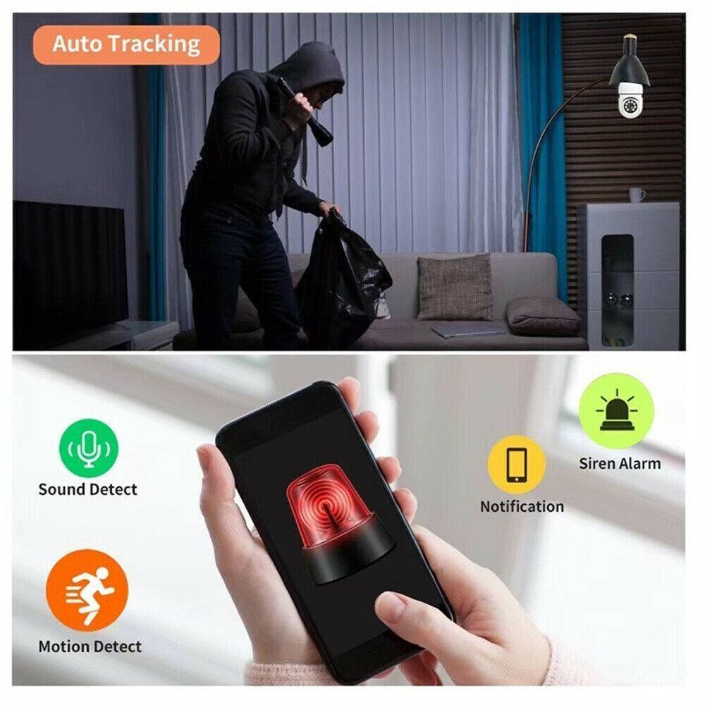 HomeSentinel™ 360° Smart Bulb Security Camera